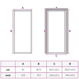 Interior Door Slim Black 83x201.5 cm Tempered Glass and Aluminium 155126