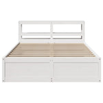 Bed Frame with Headboard White 160x200 cm Solid Wood Pine 3306337