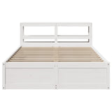 Bed Frame with Headboard White 160x200 cm Solid Wood Pine 3306337