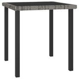 5 Piece Outdoor Dining Set with Cushions Poly Rattan Grey 3100402