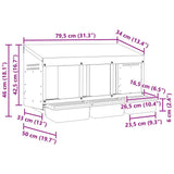 Chicken Nesting Box 3 Compartments Wall-Mounted Galvanised Steel 4104892