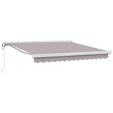 Retractable Awning Manual Light grey 300 x 250 cm Fabric, Metal 3330100