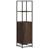 Highboard Brown Oak 35.5x35x139 cm Engineered Wood and Metal 849048