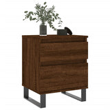Bedside Cabinets 2 pcs Brown Oak 40x35x50 cm Engineered Wood 830699