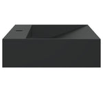 Wash Basin 60x38x11 cm Mineral Cast/Marble Cast Matt Black 155980
