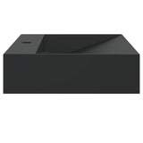 Wash Basin 60x38x11 cm Mineral Cast/Marble Cast Matt Black 155980