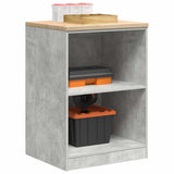 Garage Storage Cabinet Concrete Grey 60x51x85 cm Solid Wood Pine 860547