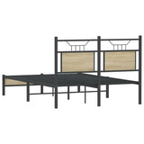 Bed Frame without Mattress Sonoma Oak 120x200 cm Engineered Wood 4106942