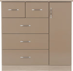 ZNTS Nevada 5 Drawer Low Wardrobe 100-101-104