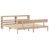 Bed Frame without Mattress 180x200 cm Super King Solid Wood Pine 3305806