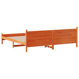 Bed Frame without Mattress Wax Brown 200x200 cm Solid Wood Pine 3309724