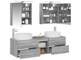 Bathroom Furniture Set 5 pcs Grey Sonoma 3407076