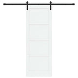 Sliding Door White 78 x 211 cm Solid Pine Wood 3333305