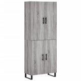 Highboard Grey Sonoma 69.5x34x180 cm Engineered Wood 3195705