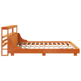 Bed Frame without Mattress Wax Brown 180x200 cm Super King Solid Wood Pine 3306413