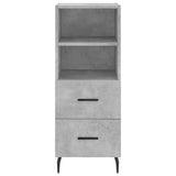 Highboard Concrete Grey 34.5x34x180 cm Engineered Wood 3199317