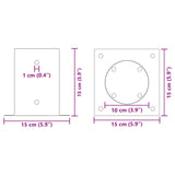 Round Ground Anchor 4 pcs Silver 15 x 15 x 15 cm Metal 42030122