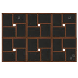 Collage Photo Frame for 24x Picture Dark Brown MDF 332787