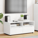 TV Cabinet High Gloss White 100 x 48 x 43 cm Engineered Wood 888931