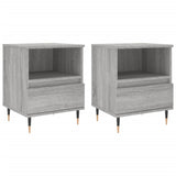 Bedside Cabinets 2 pcs Grey Sonoma 40x35x50 cm Engineered Wood 830617