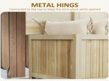 172 Litre Outdoor Storage Box, Wooden terrace Box Garden Storage Container, Natural T3398P555138