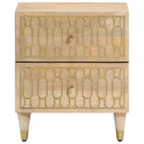 ZNTS Bedside Cabinet 40x33x46 cm Solid Wood Mango 358246