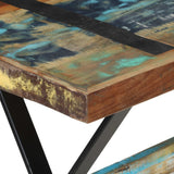 ZNTS Dining Table 120x60x76 cm Solid Reclaimed Wood 321605