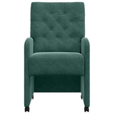 Dining Chairs with Wheels 2 pcs Dark green 58 x 67 x 97 cm 42017868