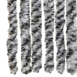 Fly Curtain Grey and Black and White 100x200 cm Chenille 377336