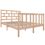 3101328 Bed Frame without Mattress Solid Wood 140x190 cm