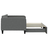 Daybed with Trundle without Mattress Dark Grey 90x190 cm Single 3196886