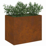 Garden Planter Weathering Steel 50 x 32 x 40 cm 876356