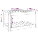Garden Table 82.5x50.5x45 cm Solid Wood Pine 824134