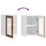Kitchen Wall Cabinet with Glass Door Porto Old Wood 854015