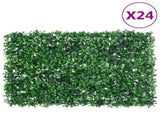 Artificial Shrub Leaf Fence 24 pcs Green 40x60 cm 366637