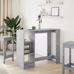 ZNTS Bar Table with Shelf Concrete Grey 124x46x103.5 cm Engineered Wood 854394