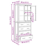 Storage Furniture Set with Drawer 2 pcs Natural 80 x35 x 185 cm 3328629