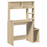 Desk with Shelves Sonoma Oak 100x45x140 cm Engineered Wood 860438