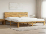 Double Bed Frame with Headboard ROSTOCK White 200 x 200 cm 3405499