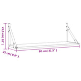 Wall Shelves 2 pcs Sonoma Oak 80x25x25.5 cm Engineered wood 836339