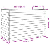 ZNTS Garden Planter White 70x40x49.5 cm Solid Wood Pine 3282550