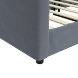 Day Bed without Mattress Dark Grey 90x190 cm Single Velvet 354153