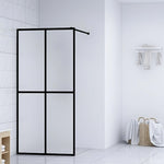 Walk-in Shower Screen Frosted Tempered Glass 90x195 cm 145690