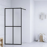 Walk-in Shower Screen Frosted Tempered Glass 90x195 cm 145690