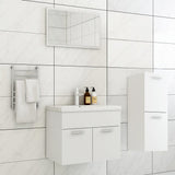 ZNTS Bathroom Furniture Set White Engineered Wood 3071450