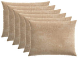 Cushion Cover 6 pcs HEERLEN Taupe 80 x 80 cm Chenille Fabric 913632