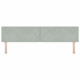 Headboard with Headboard Light Grey 200 cm Faux Leather 42007105