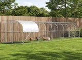 Against Wall Chicken Coop Silver 1000 x 200 x 215 cm 3434744