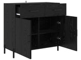 Sideboard Black Oak 69.5 x 34 x 90 cm Engineered Wood 882292