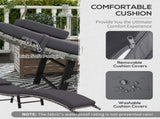 Rattan Folding Sun Lounger Outdoor Chair with Cushion and Pillow Grey T3398P325174